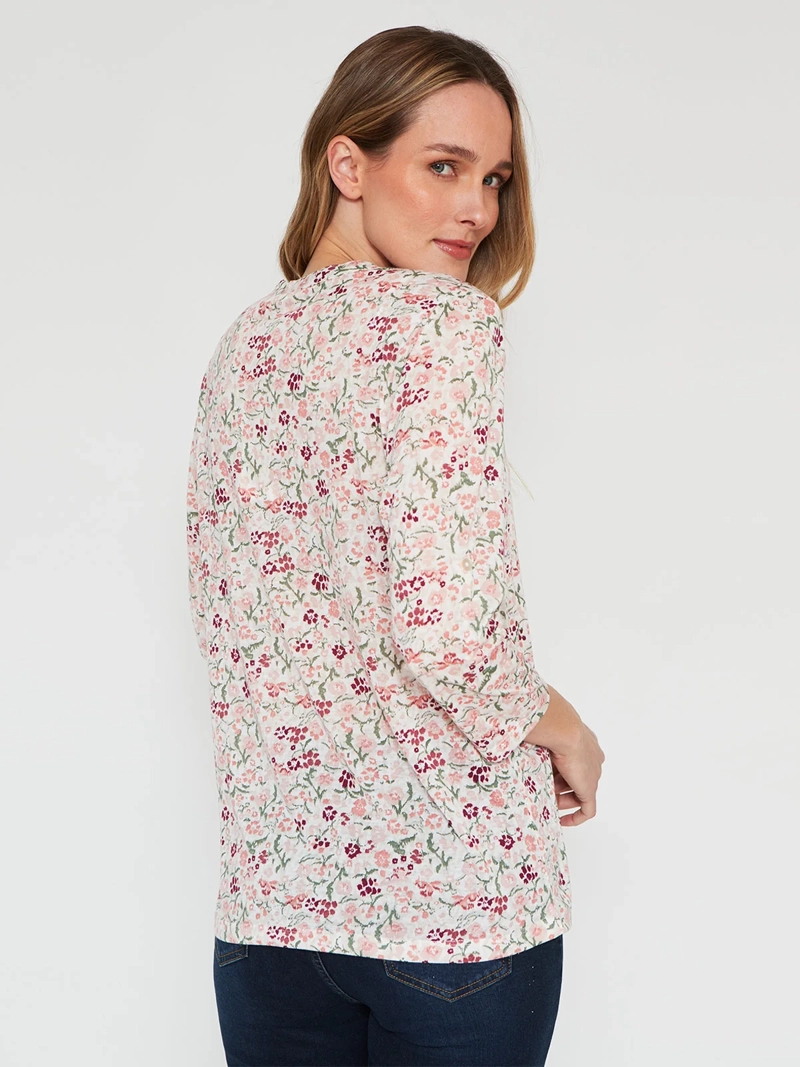 POLERA MANGA LARGA MUJER AZIZ ESTAMPADA - 2