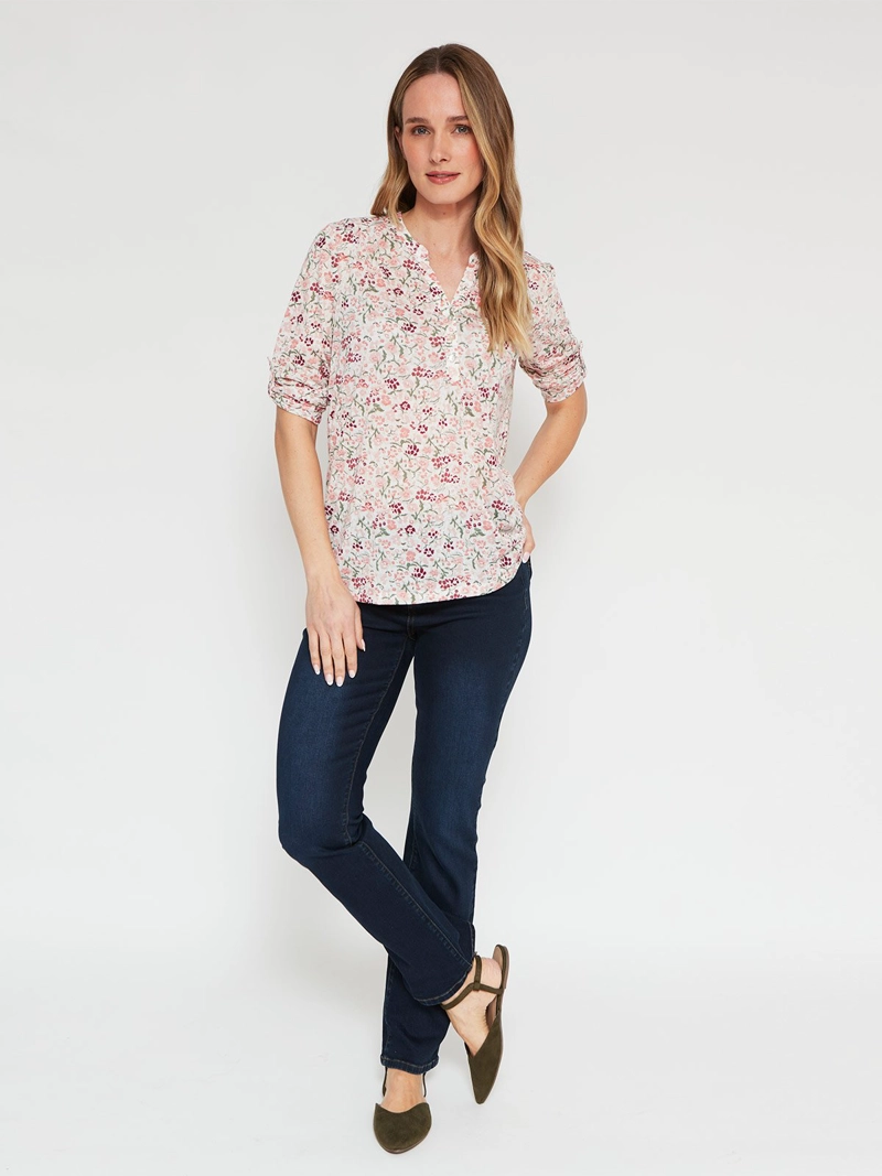 POLERA MANGA LARGA MUJER AZIZ ESTAMPADA - 4