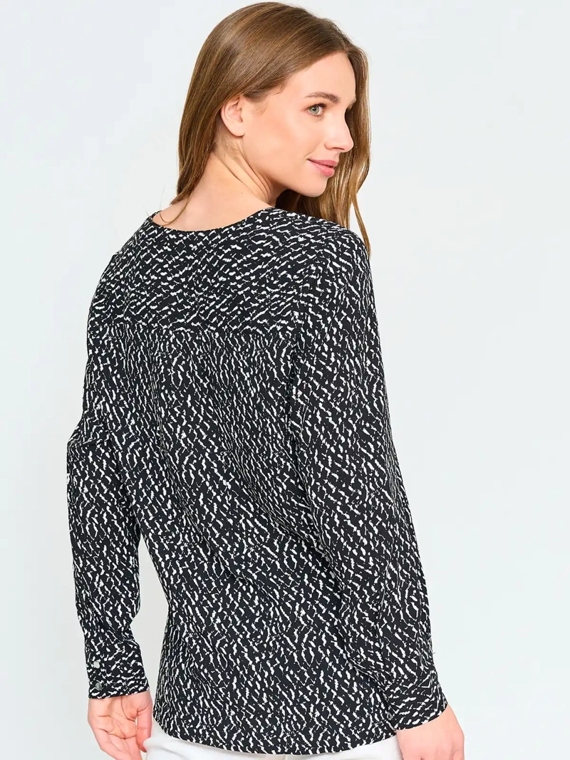 BLUSA MANGA LARGA MUJER CACHAREL CUELLO EN V - 2