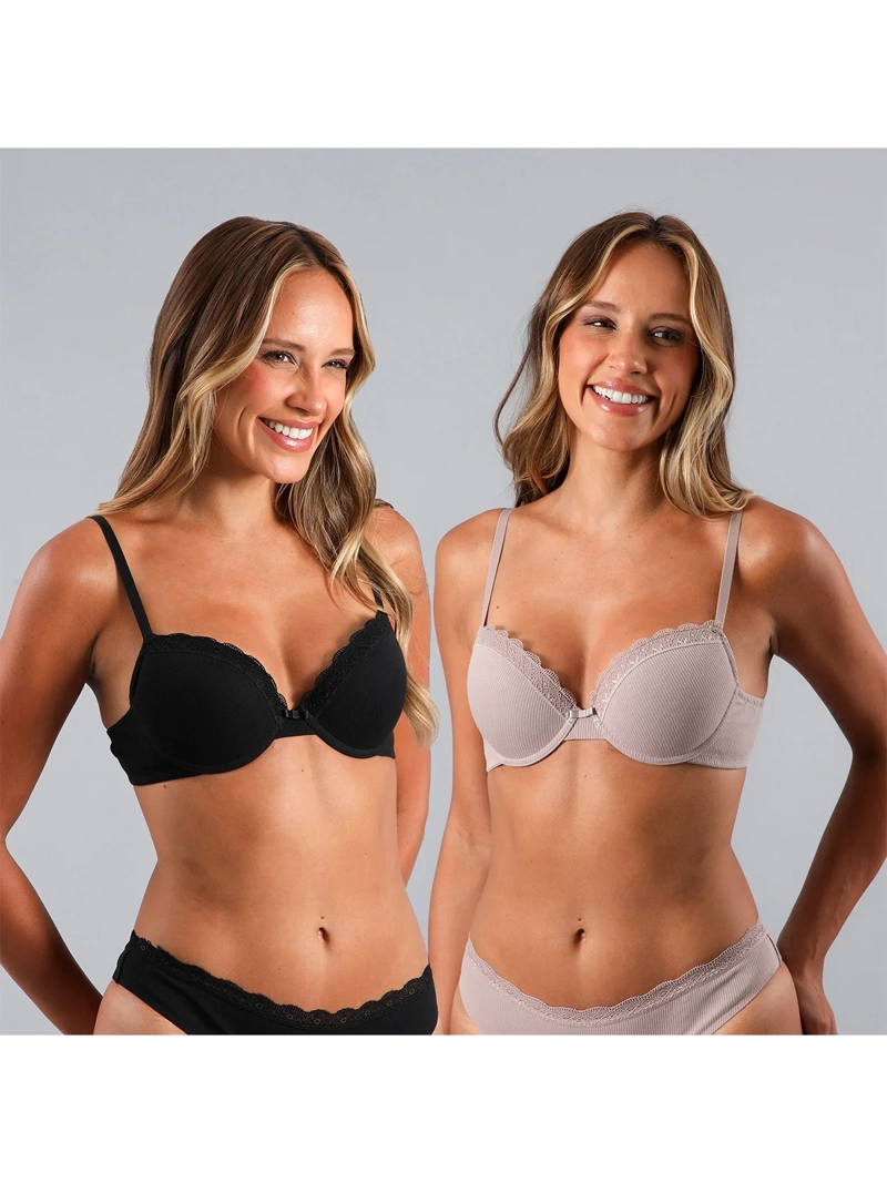PACK 2 SOSTENES MUJER FLORES PERFECT BALCONET 25494 - 1
