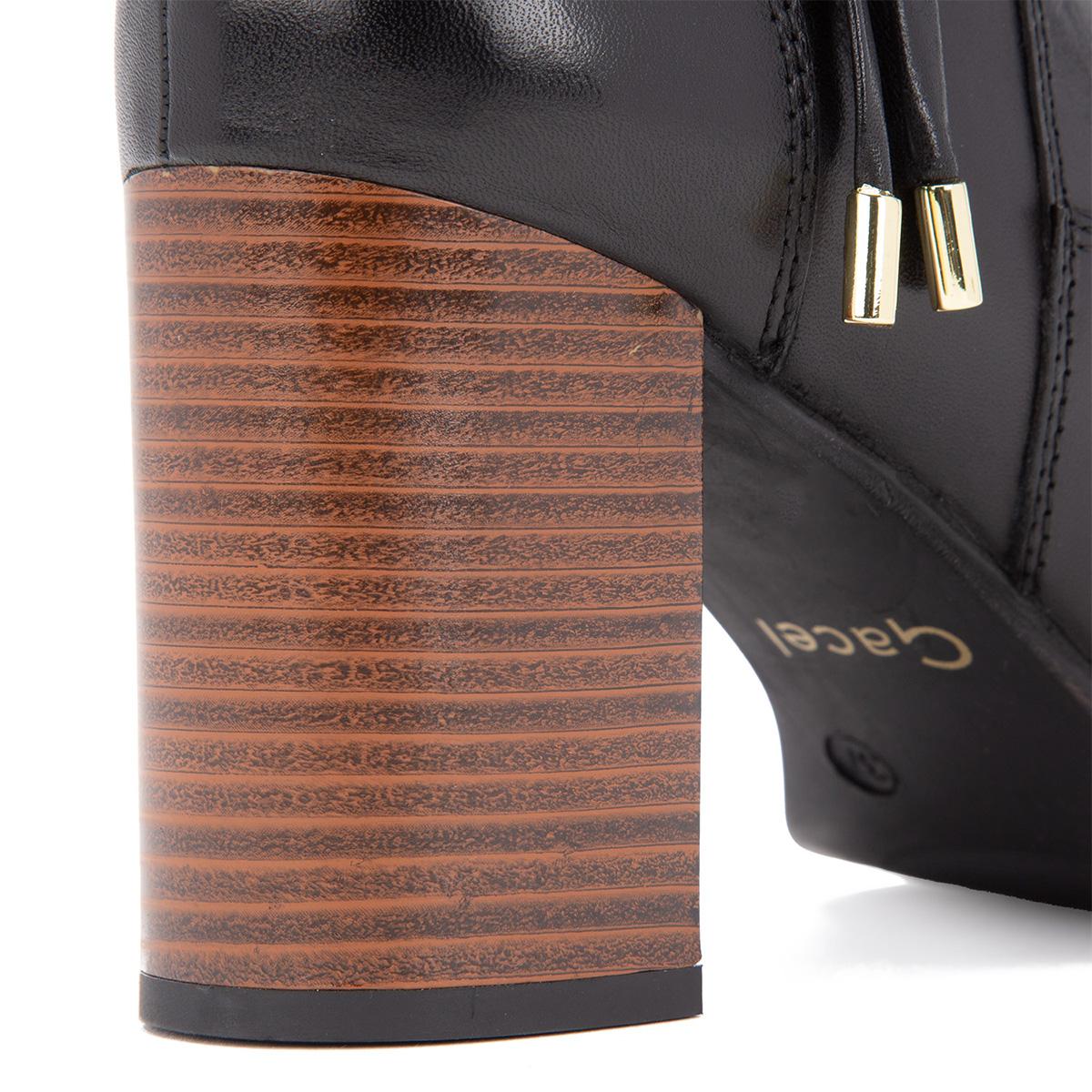BOTINES CUERO MUJER GACEL NEGRO JUANA
