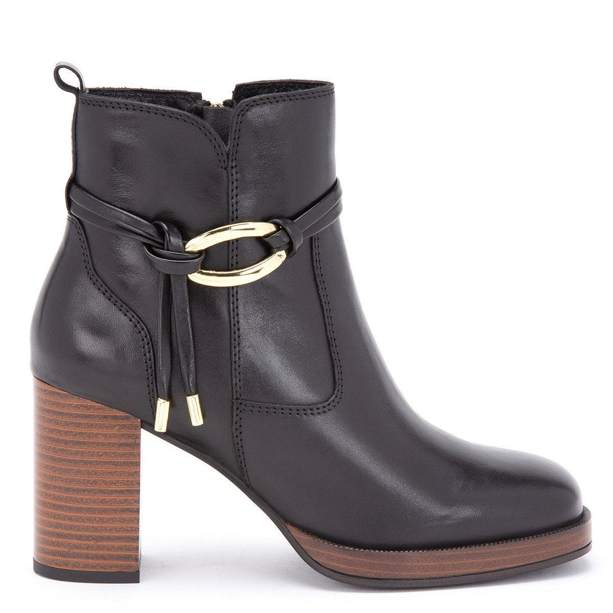 GACEL - BOTINES CUERO MUJER GACEL NEGRO JUANA | Ofertitas