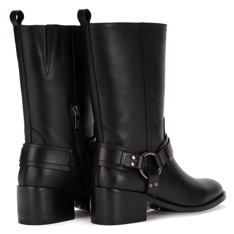 BOTAS CUERO MUJER GACEL NEGRO GUILIAN - 4