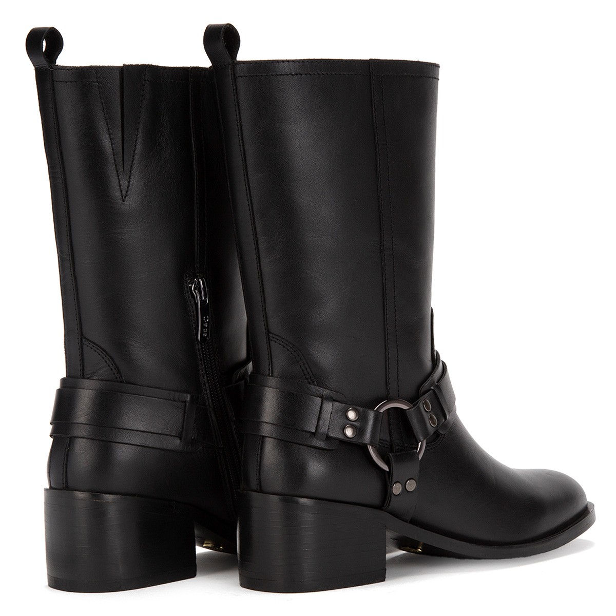 BOTAS CUERO MUJER GACEL NEGRO GUILIAN - 4