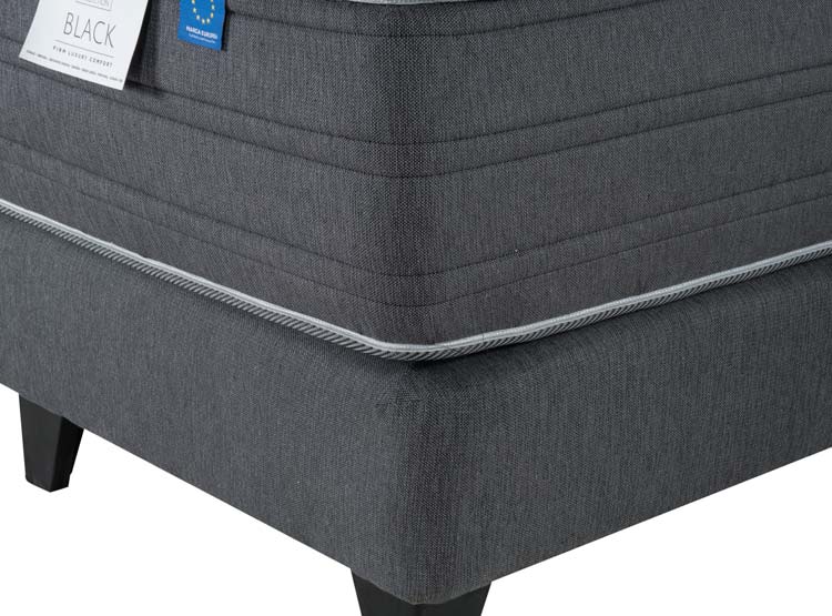 CAMA EUROPEA FLEX PREMIUM BLACK KING + 2 ALMOHADAS ROYAL - 3