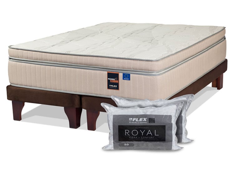CAMA EUROPEA FLEX MÁXIMO COBRE KING B/D + 2 ALMOHADAS ROYAL - 2