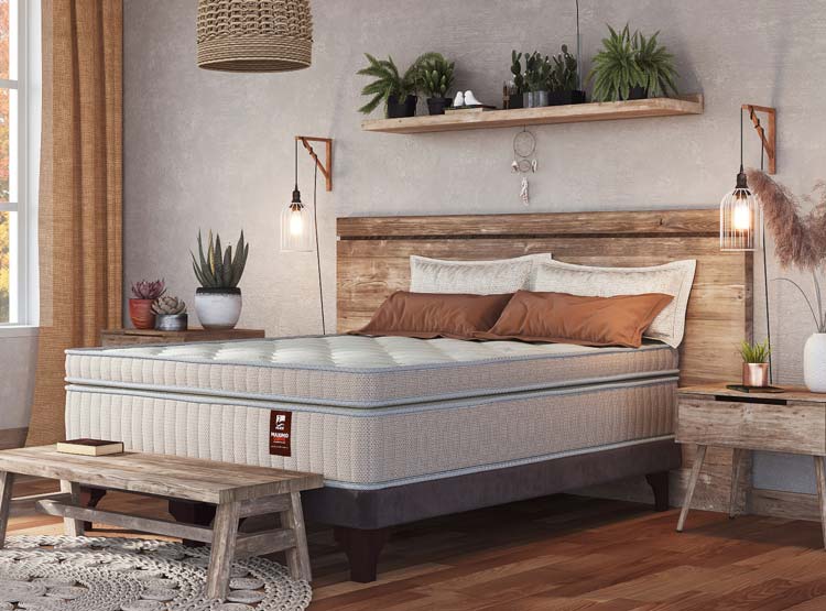 CAMA EUROPEA FLEX MÁXIMO COBRE KING B/D + 2 ALMOHADAS ROYAL - 5