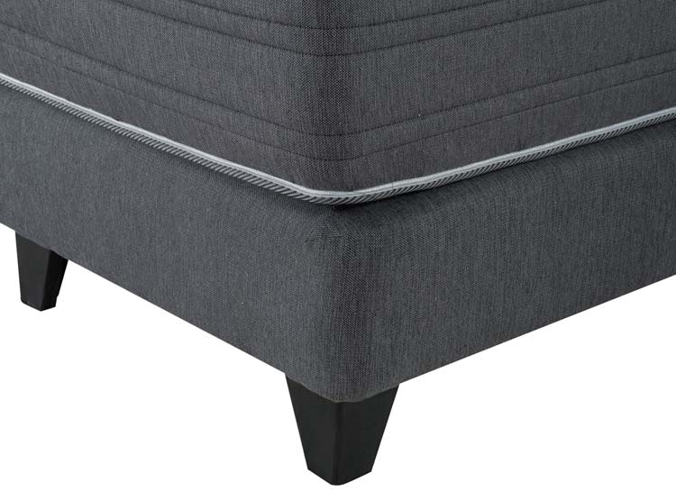 CAMA EUROPEA FLEX BLACK 2 PLAZAS B/D + RESPALDO MODERN GRAFITO + 2 ALMOHADAS ROYAL - 3
