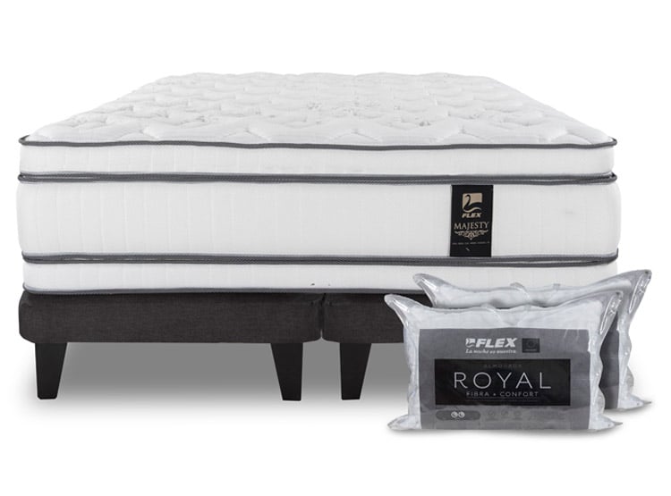 CAMA EUROPEA FLEX MAJESTY KING B/D + 2 ALMOHADAS ROYAL - 1