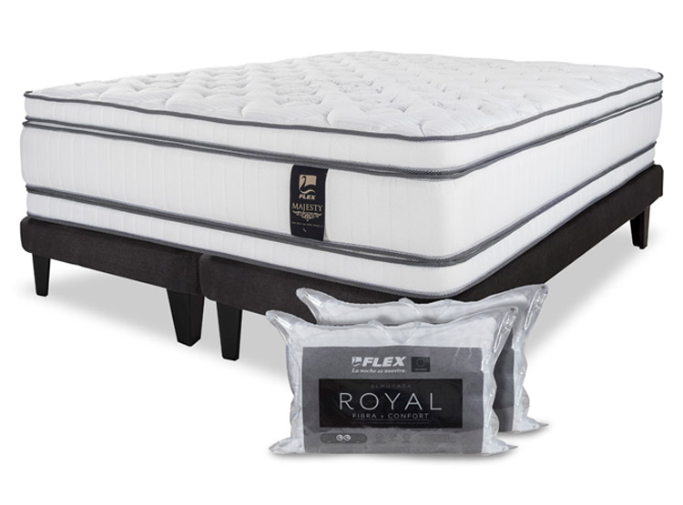 CAMA EUROPEA FLEX MAJESTY KING B/D + 2 ALMOHADAS ROYAL - 2