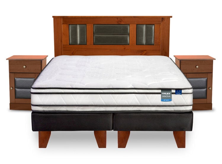 CAMA EUROPEA FLEX INNOVA 2 PLAZAS B/D + SET LORRAIN - 1
