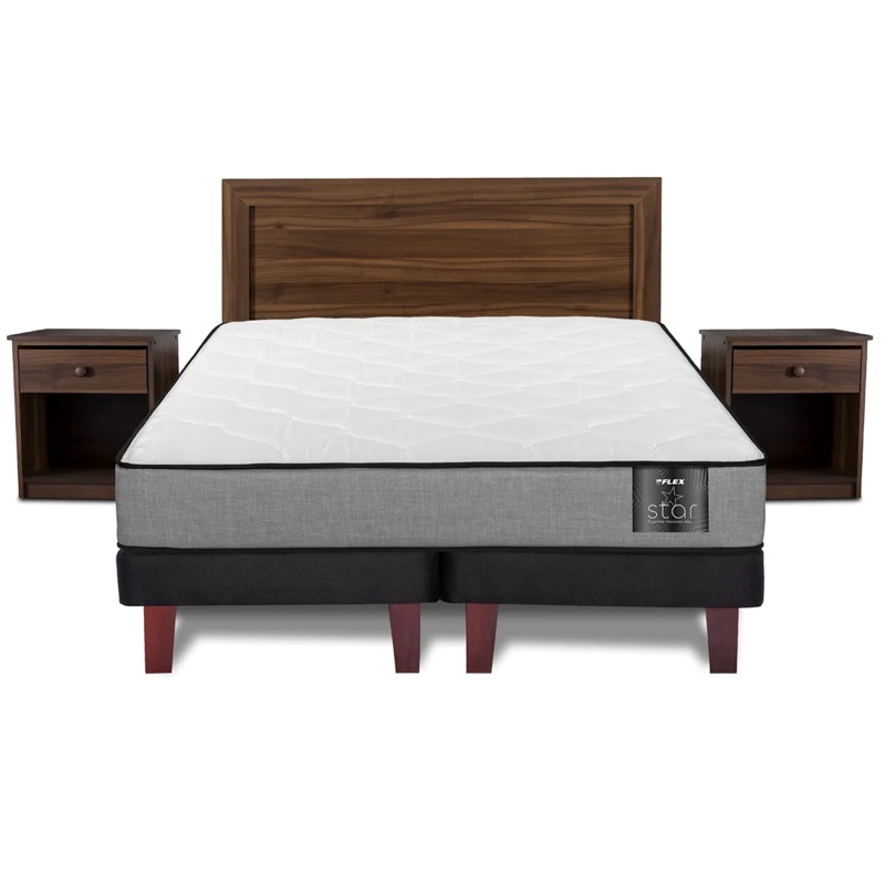 CAMA EUROPEA FLEX STAR 2 PLAZAS B/D + SET ASTURIAS - 1