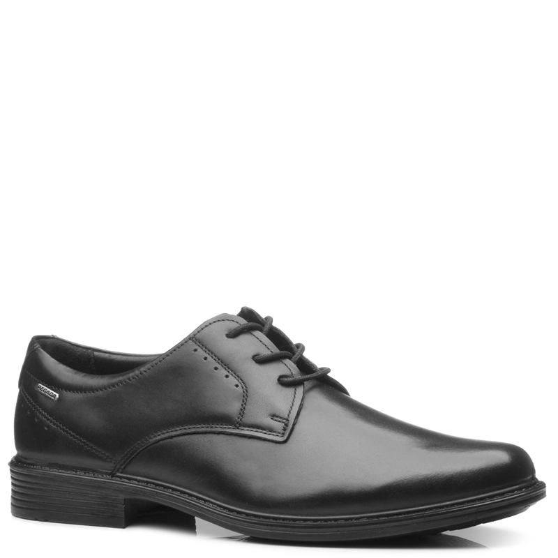 ZAPATOS HOMBRE PEGADA FORMALES CUERO NEGRO 125355-01 - 1