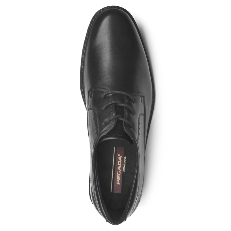 ZAPATOS HOMBRE PEGADA FORMALES CUERO NEGRO 125355-01 - 2