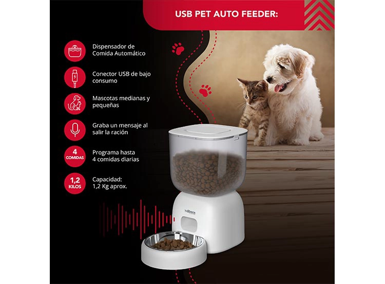 COMEDERO PERROS Y GATOS THOR PET AUTO FEEDER THORBEN - 2