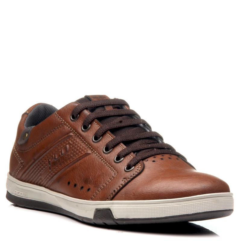 ZAPATILLAS HOMBRE PEGADA CASUALES CAFÉ 170421 CUERO - 2