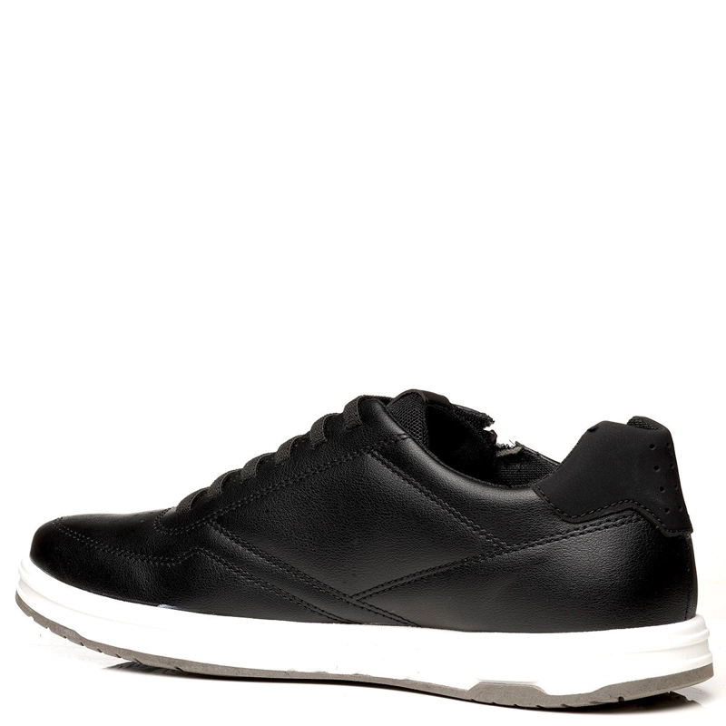ZAPATILLAS HOMBRE PEGADA CASUALES NEGRO 172005 CUERO - 3