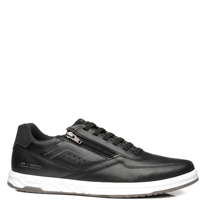 ZAPATILLAS HOMBRE PEGADA CASUALES NEGRO 172005 CUERO - 1
