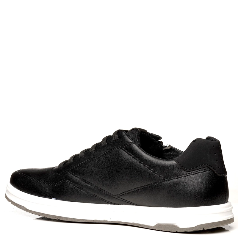 ZAPATILLAS HOMBRE PEGADA CASUALES NEGRO 172005 CUERO - 3