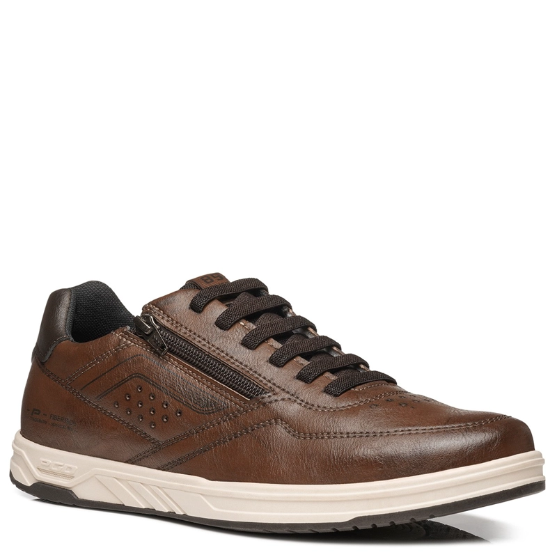 ZAPATILLAS HOMBRE PEGADA CASUALES CAFÉ 172005 CUERO - 1