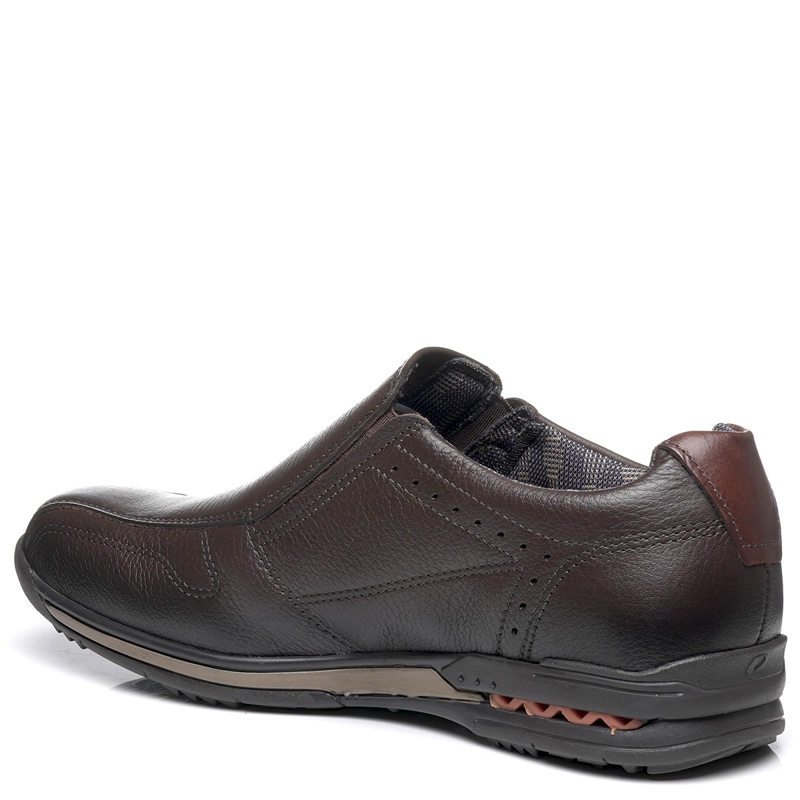ZAPATILLAS HOMBRE PEGADA CASUALES CAFÉ 114863-03 CUERO - 3