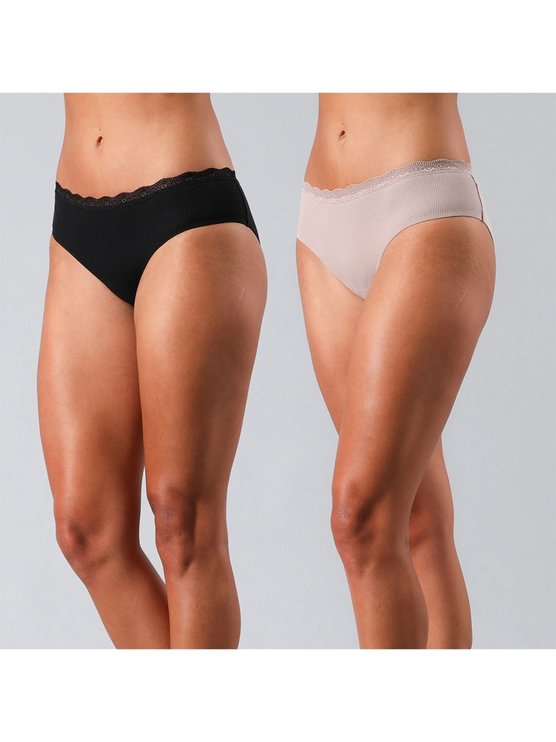 PACK 2 PANTALETA MUJER FLORES BONDED 25497 - 1