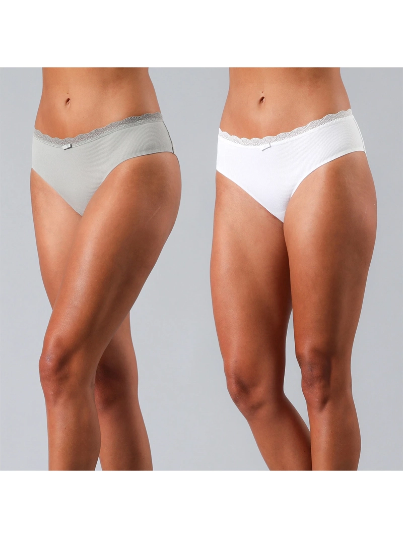 PACK 2 PANTALETA MUJER FLORES BONDED 25497 - 1