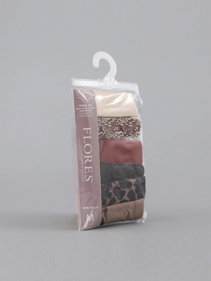 PACK 6 CALZONES MICROFIBRA MUJER FLORES MAXI BONDED 25568 - 1