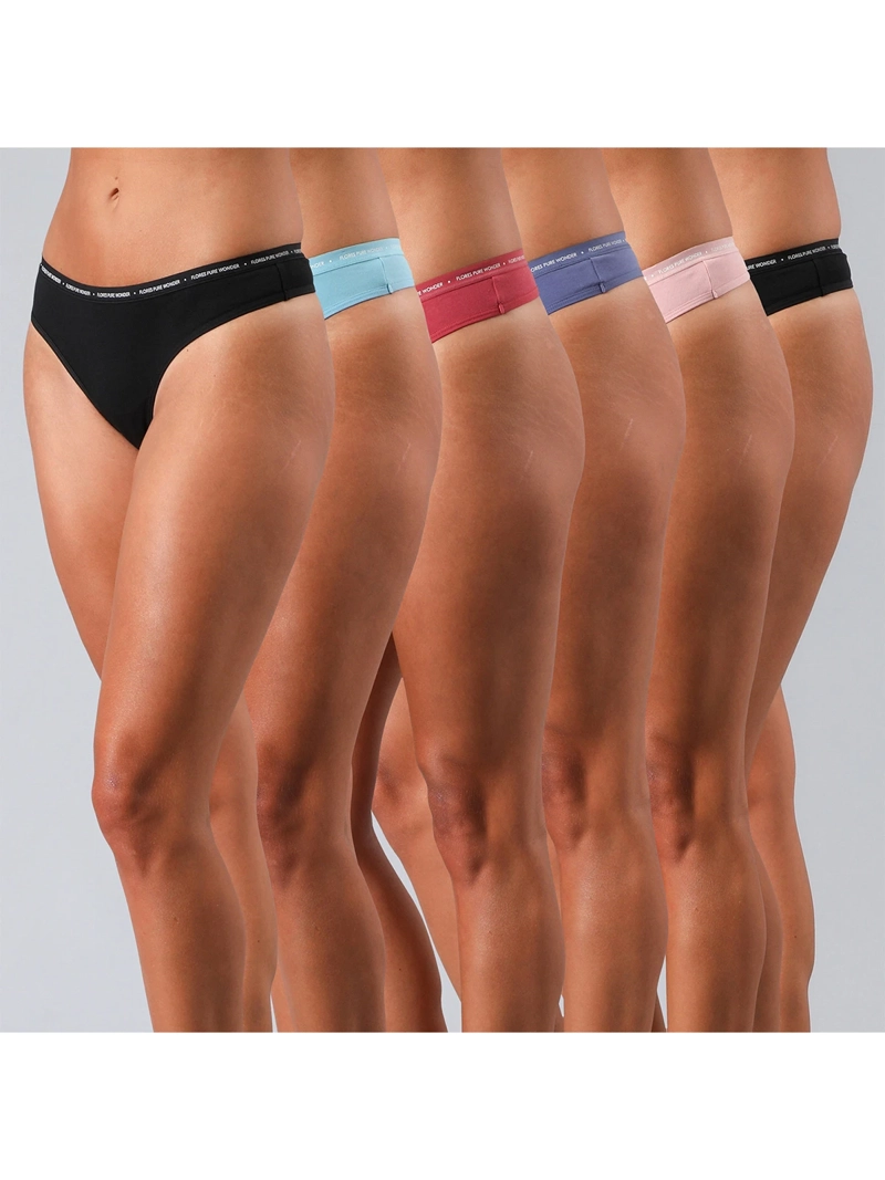 PACK 6 CALZONES COLALESS ALGODÓN MUJER FLORES MULTICOLOR LOGO 25540 - 1