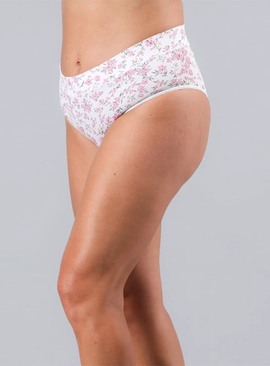PACK 6 CALZONES HIKINI ALGODÓN MUJER FLORES GRIS PRINT & SOLID 25544 - 2