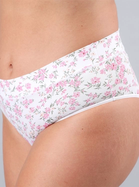 PACK 6 CALZONES HIKINI ALGODÓN MUJER FLORES GRIS PRINT & SOLID 25544 - 4
