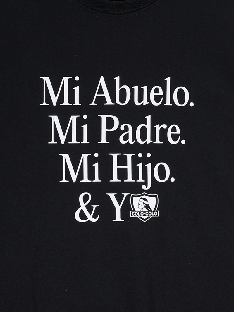 POLERA HOMBRE COLO COLO I2524 NEGRO MANGA CORTA 100 AÑOS - 3