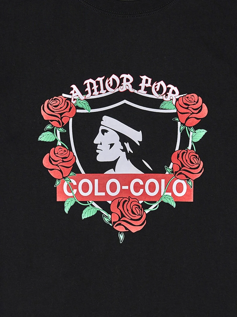 POLERA HOMBRE COLO COLO 2505 NEGRO MANGA CORTA 100 AÑOS - 3
