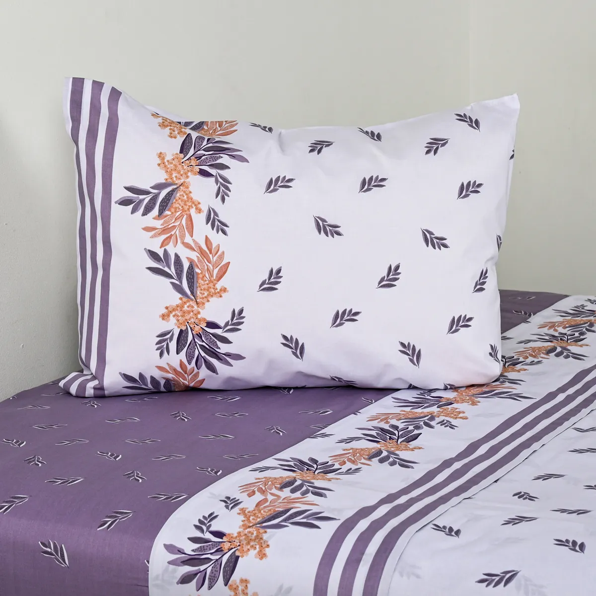 JUEGO DE SÁBANAS AMERICAN FAMILY LAVANDA 144H 1.5PL LILA - 1