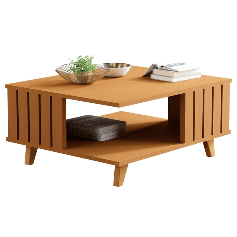 MESA DE CENTRO BE DESIGN ACAI MDP CARAMELO 60 X 70 CM - 2