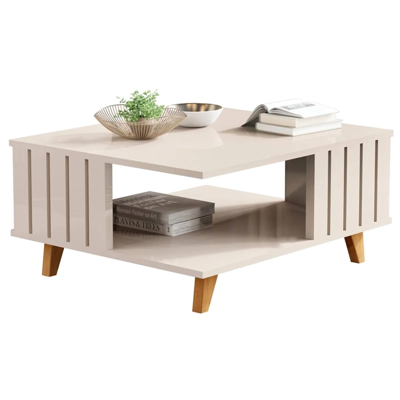 MESA DE CENTRO BE DESIGN ACAI MDP 60 X 70 CM PERLA - 2
