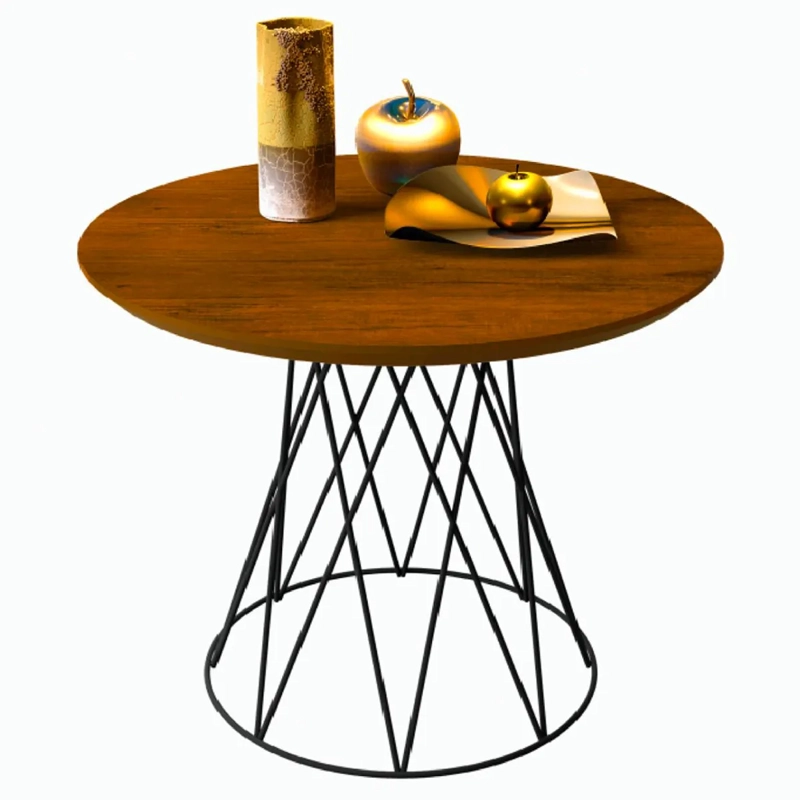 MESA DE CENTRO BE DESIGN METAL CARAMELO 60 X 60 CM - 2