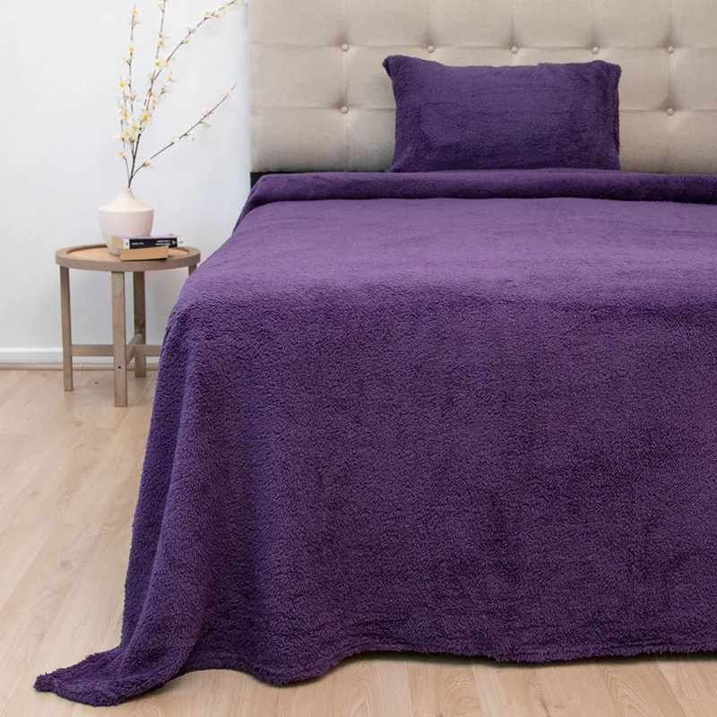 JUEGO DE SÁBANAS DORAL SENSES 1.5PL MORADO LISA CHIPORRO - 1
