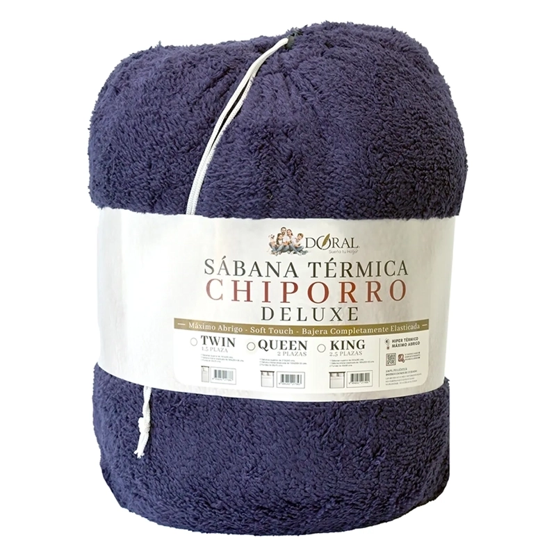 JUEGO DE SÁBANAS DORAL SENSES 2PL MORADO LISA CHIPORRO - 4