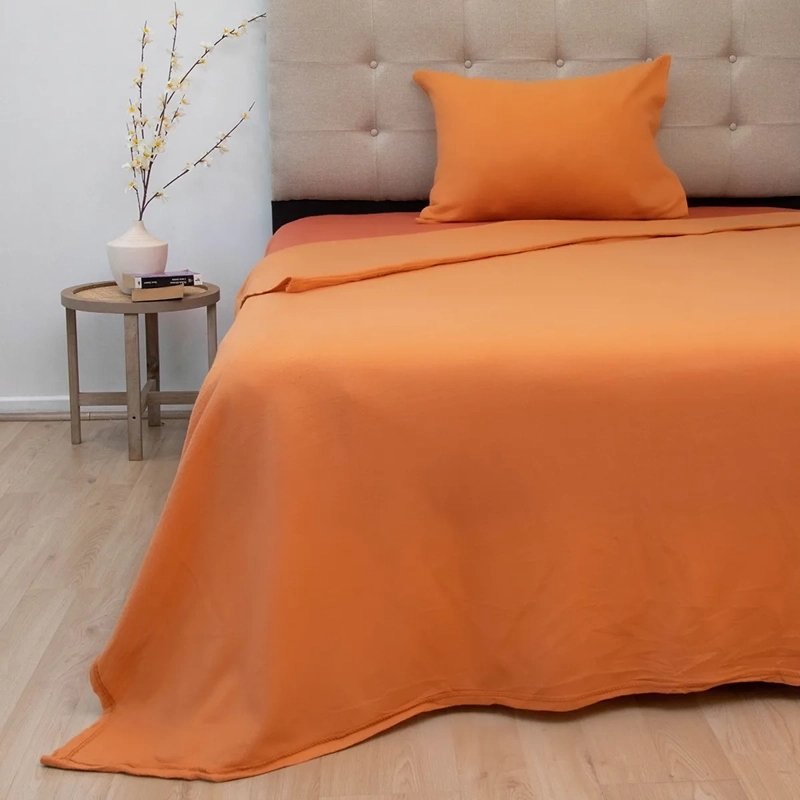 JUEGO DE SÁBANAS DORAL SENSES 1.5PL POLAR TERRACOTA LISAS - 3