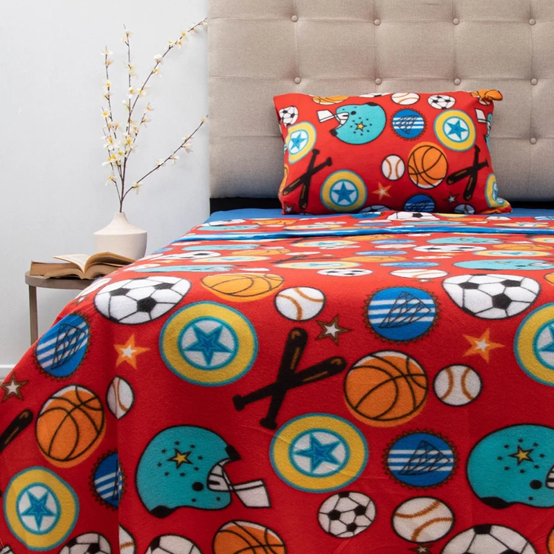 JUEGO DE SÁBANAS DORAL SENSES 1.5PL POLAR MULTICOLOR ESTAMPADAS KIDS DEPORTES - 2