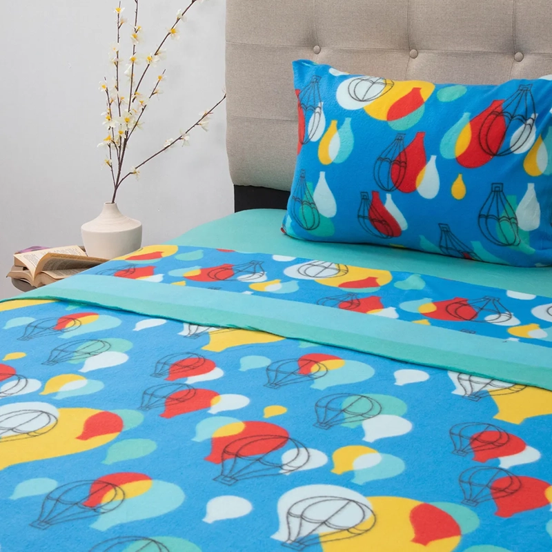 JUEGO DE SÁBANAS DORAL SENSES 1.5PL POLAR MULTICOLOR ESTAMPADAS KIDS GLOBO - 1