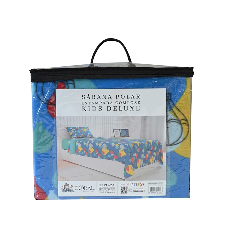 JUEGO DE SÁBANAS DORAL SENSES 1.5PL POLAR MULTICOLOR ESTAMPADAS KIDS GLOBO - 5
