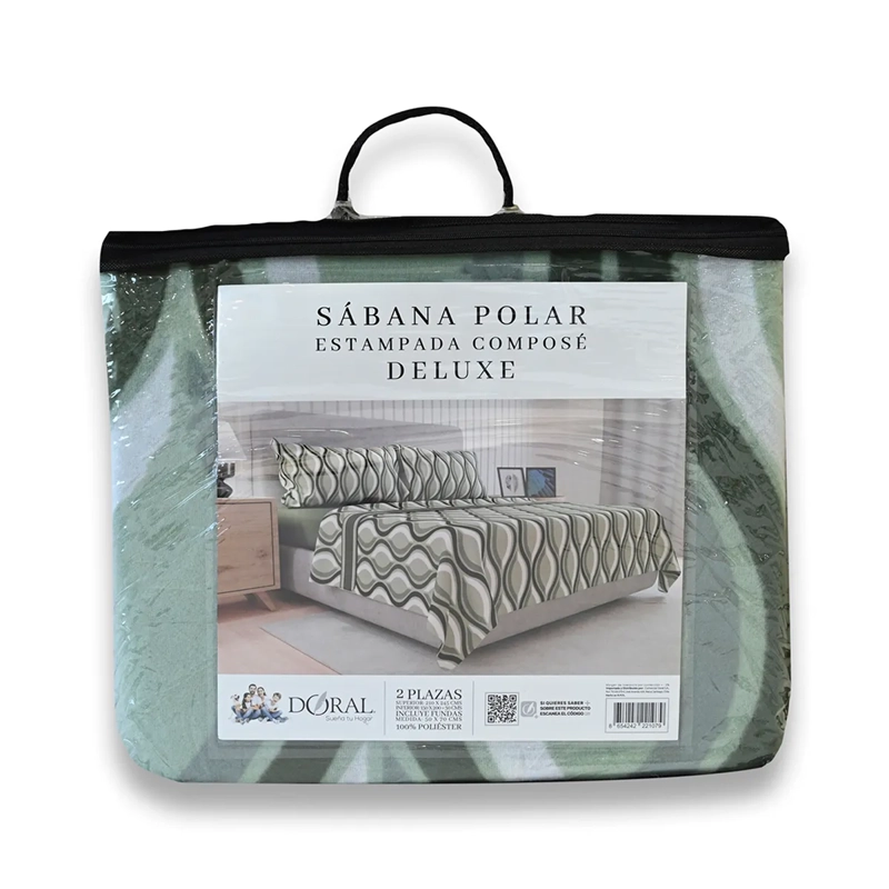 JUEGO DE SÁBANAS DORAL SENSES 1.5PL POLAR MULTICOLOR ESTAMPADO D1 - 5
