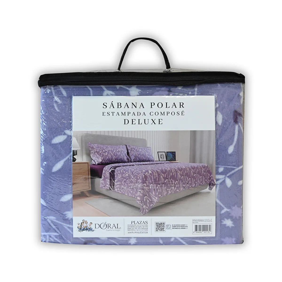 JUEGO DE SÁBANAS DORAL SENSES 2PL POLAR MULTICOLOR ESTAMPADO D3 - 6