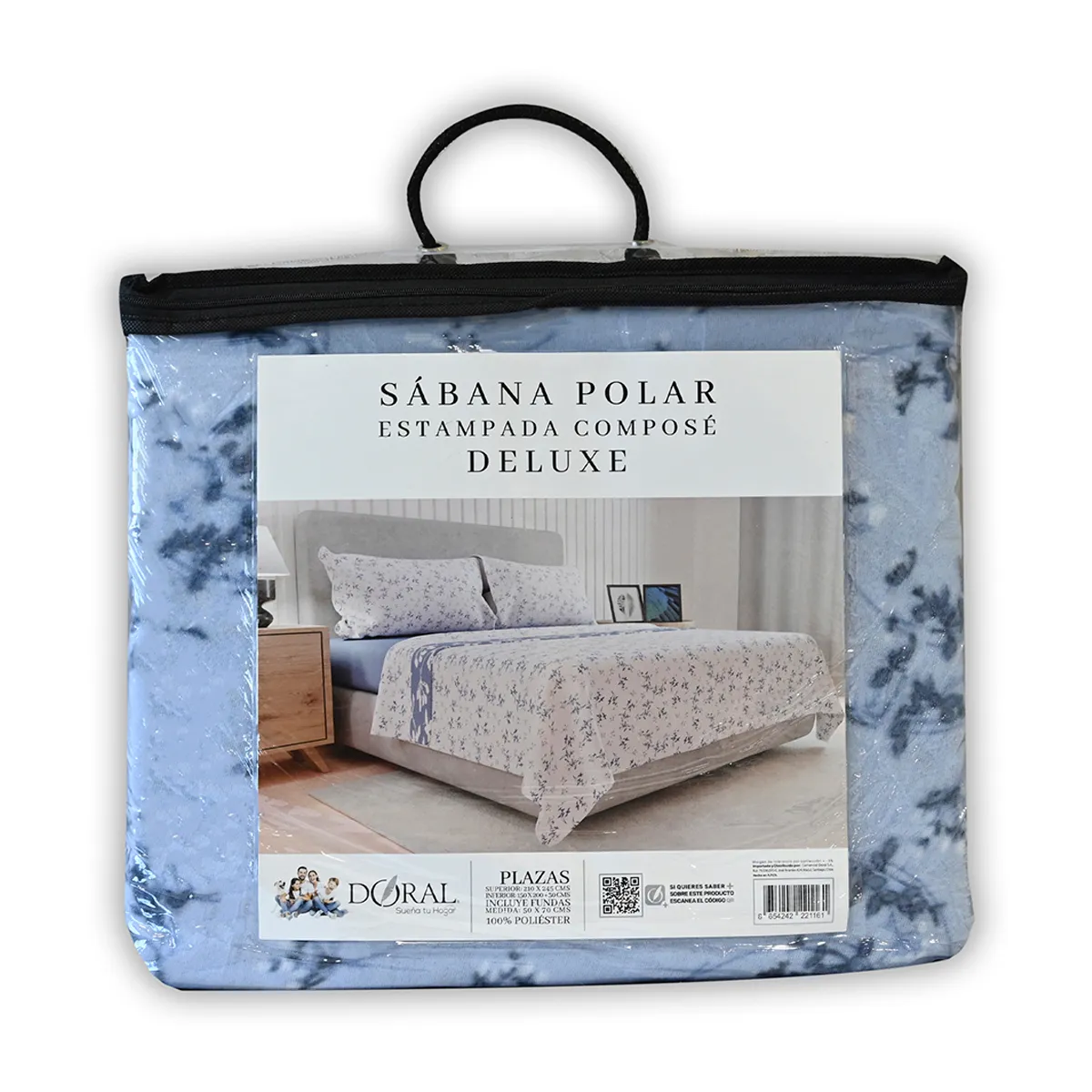 JUEGO DE SÁBANAS DORAL SENSES 2PL POLAR MULTICOLOR ESTAMPADO D4 - 5