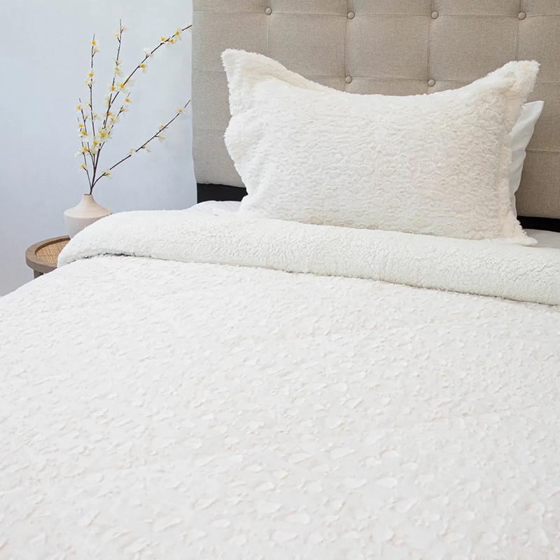 CUBRECAMA DORAL PLUSH SHERPA 1.5PL D1 CRUDO - 2