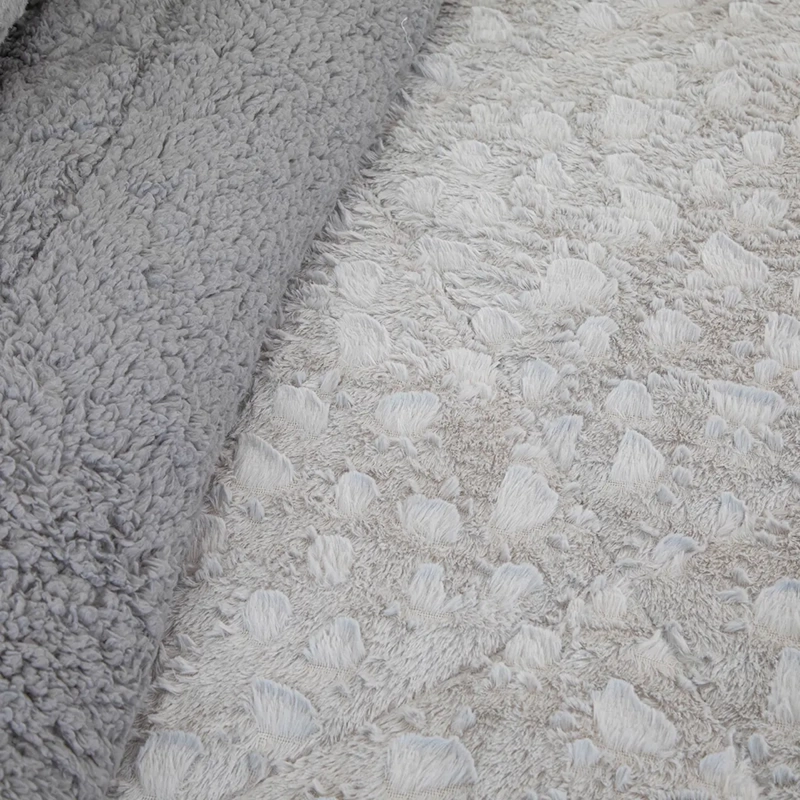 CUBRECAMA DORAL PLUSH SHERPA 1.5PL D1 GRIS - 3