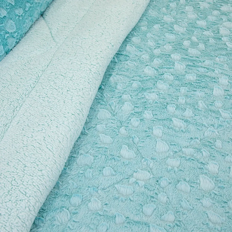 CUBRECAMA DORAL PLUSH SHERPA 1.5PL D1 TURQUESA - 3