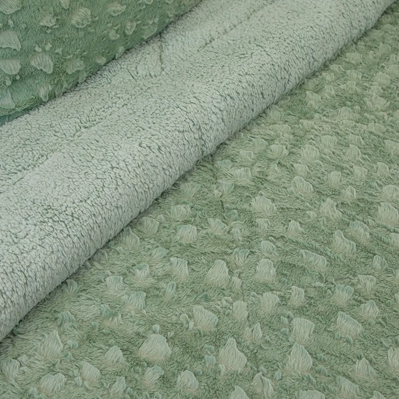 CUBRECAMA DORAL PLUSH SHERPA 1.5PL D1 VERDE - 3